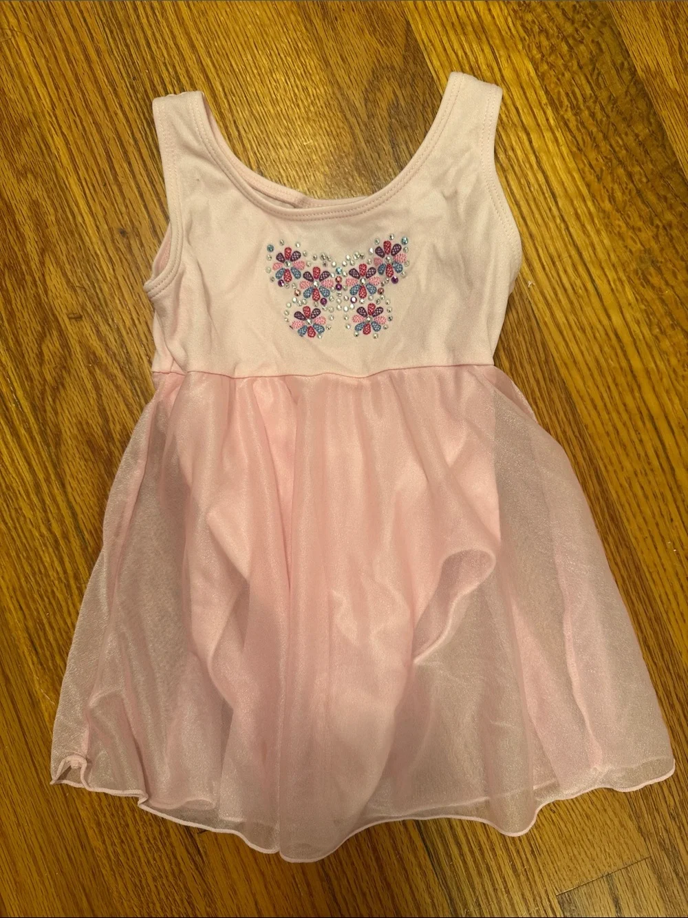 Jacques Moret Pink Ballet Dress with Butterfly Rhinestones